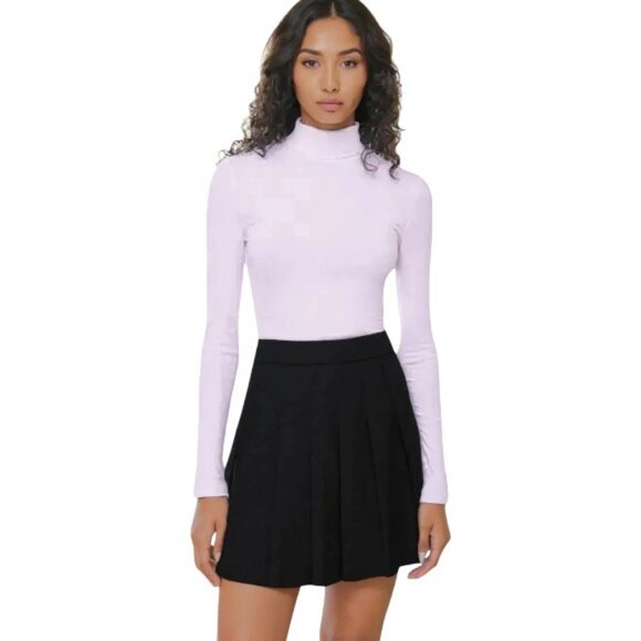 Aritzia Sunday Best Community Freshman Ribbed Turtleneck In Sugarplum Lilac - Picture 1 of 5